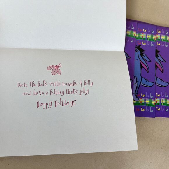34 VTG 2000s Christmas Cards Base On Disney “ Winnie The‎ Pooh” - 5 Designs - Picture 3 of 14